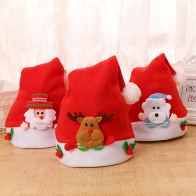 Christmas Decoration Children's Hat Felt Terry Fabric Coral Velvet Holy Cartoon