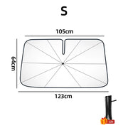 SunShield 360 – Rotatable Umbrella-Style Car Windshield Sunshade with UV & Heat Protection