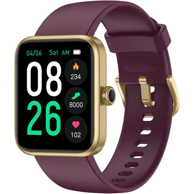 TYKOIT Smart Watch Fitness Tracker with 45mm Touch Screen Heart Rate Monitor Blood Oxygen Sleep Tracking Fitness Watch 5ATM Waterproof Smartwatch for Women Men Compatible with Android iOS