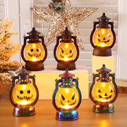 Vintage Halloween Pumpkin Lantern with LED Candle