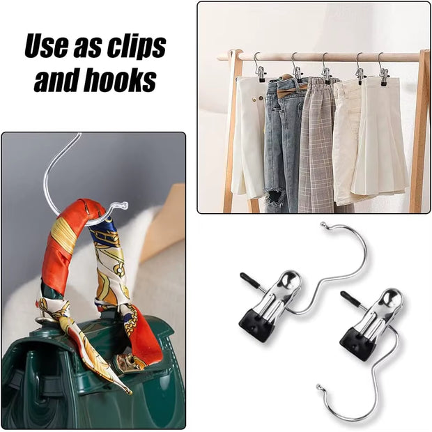 SpaceSaver 360° Rotating Boot Hanger – Portable & Space-Saving Stainless Steel Clip for Closet & Travel