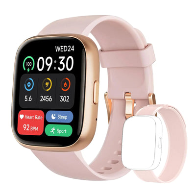 TOOBUR Smart Watch for Women No Phone No APP Needed1.83" Fitness Tracker Watch with Heart Rate/Sleep/Step Tracker Pedometer IP68 Waterproof Smartwatch Answer/Make Calls Compatible Android iOS