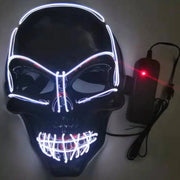 LED Skull Mask for Halloween Party (Glow in the Dark)