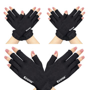 GSAFEME Cotton Gloves Eczema - Fingerless Touchscreen Moisturizing Gloves for Dry Hand Sleeping - Cotton Gloves for Men and Women Black S/M 3 Pairs