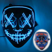 LED Neon Halloween Mask for Cosplay Costume