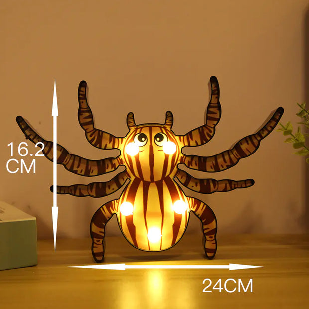 Halloween LED Pumpkin and Bat String Lights Decor