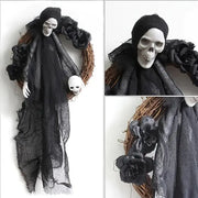 Black and White Ghost Door Hanging for Halloween Decor