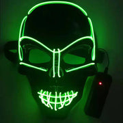 LED Skull Mask for Halloween Party (Glow in the Dark)