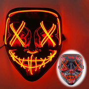 LED Neon Halloween Mask for Cosplay Costume