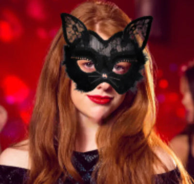 Halloween Cosplay Fox Lace Eye Mask Half Face Mask