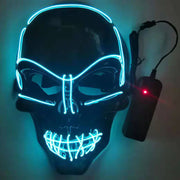 LED Skull Mask for Halloween Party (Glow in the Dark)