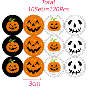 Halloween Pumpkin Face Decoration Stickers (Set)