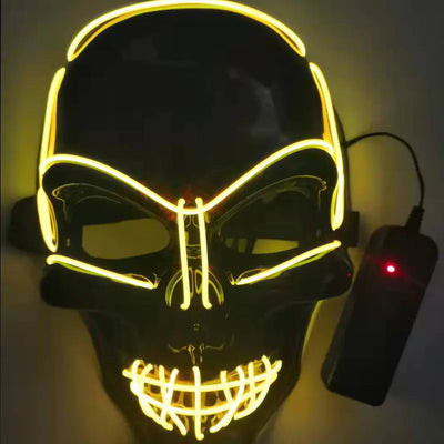 LED Skull Mask for Halloween Party (Glow in the Dark)