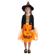 LED Pumpkin Dress Costume for Kids Halloween Set