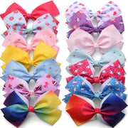 Fsmiling Hair Bows For Girls Alligator Clips Girls Bows Grosgrain Ribbon Bows Hair Accessories for Girls Valentines Day Easter Party 14 Pack