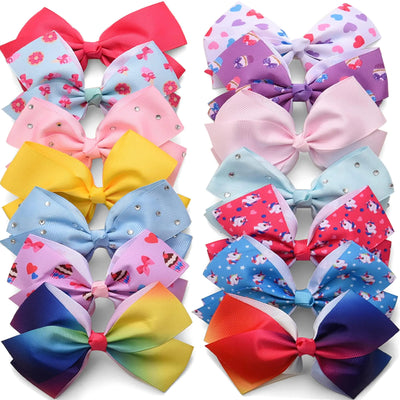 Fsmiling Hair Bows For Girls Alligator Clips Girls Bows Grosgrain Ribbon Bows Hair Accessories for Girls Valentines Day Easter Party 14 Pack