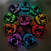 LED Neon Halloween Mask for Cosplay Costume