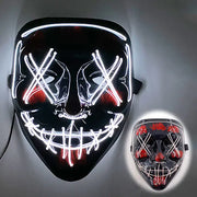 LED Neon Halloween Mask for Cosplay Costume