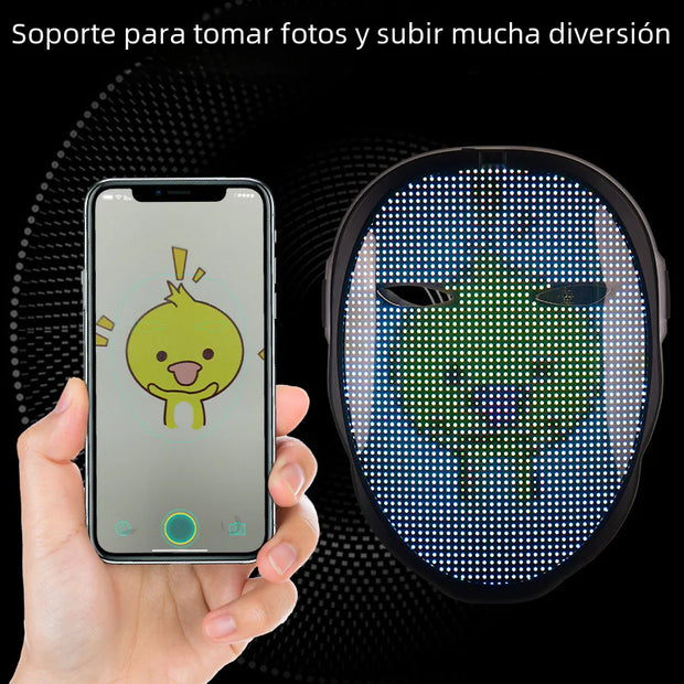 LED Colorful APP Face Changing Mask for Halloween