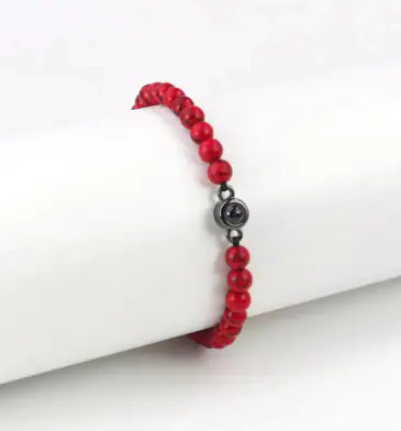 Turquoise Bracelet with 100 Languages Projection