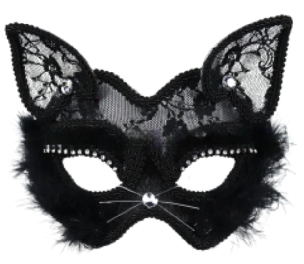 Halloween Cosplay Fox Lace Eye Mask Half Face Mask