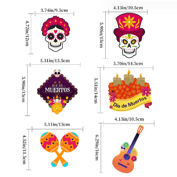 Halloween Skeleton Flag Spiral Hanging Decoration